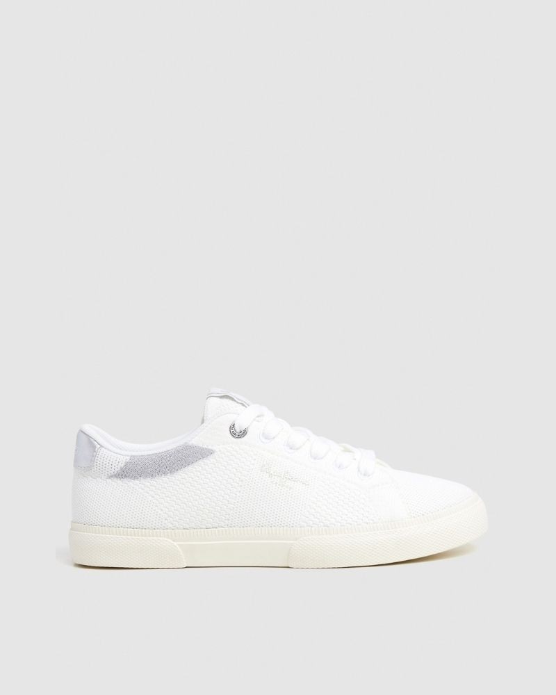 Sapatilhas Baixas Mulher PEPE JEANS Branco PLS31601 KENTON KNIT W