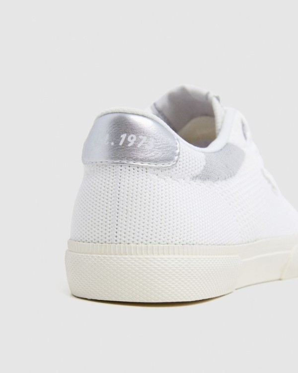  Zapatillas Bajas Mujer PEPE JEANS Blanco PLS31601 KENTON KNIT W
