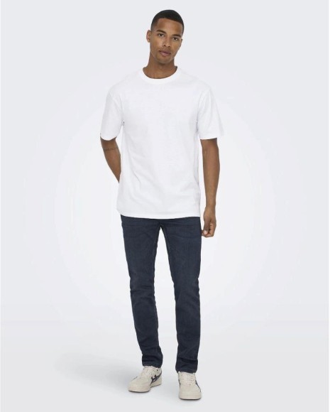 Calças Homem ONLY & SONS Azul 22013631 ONSLOOM SLIM DB JOG 3631 PIM