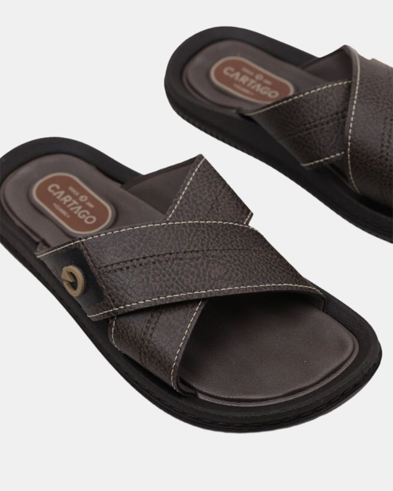  Sandalias De dedo Chancletas Hombre Cartago Marrón 11608 FIJI SLIDE