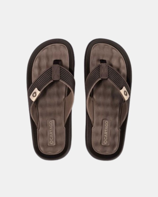  Sandalias Chancletas Hombre Cartago Marrón C 82614 DUNAS