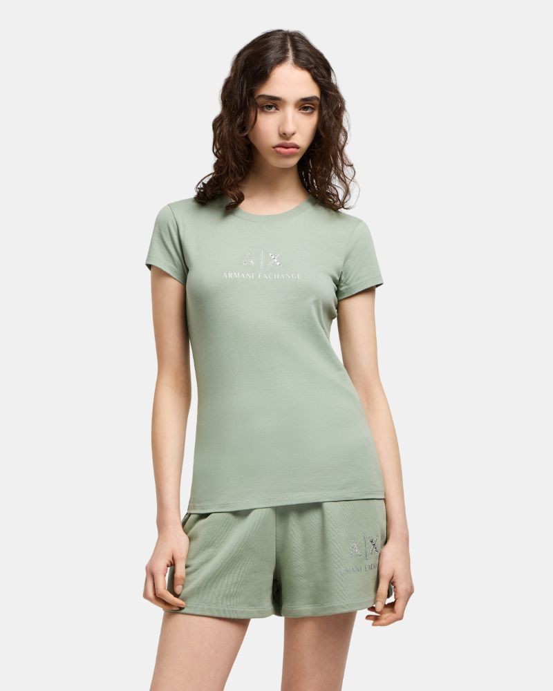 T-shirts Manga curta Mulher ARMANI EXCHANGE Verde XW000386 AF10354