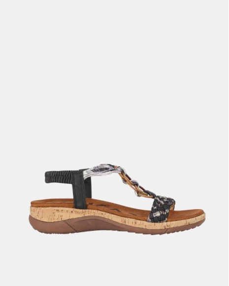  Sandalias Abiertas Mujer CHIKA 10 Negro RIGATONE 02