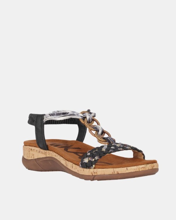  Sandalias Abiertas Mujer CHIKA 10 Negro RIGATONE 02
