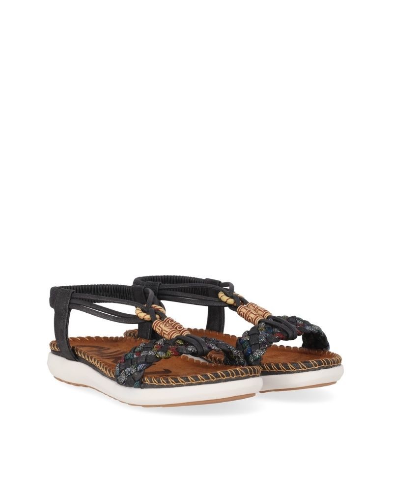  Sandalias Abiertas Mujer CHIKA 10 Negro CANELON MK 03