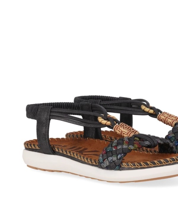  Sandalias Abiertas Mujer CHIKA 10 Negro CANELON MK 03