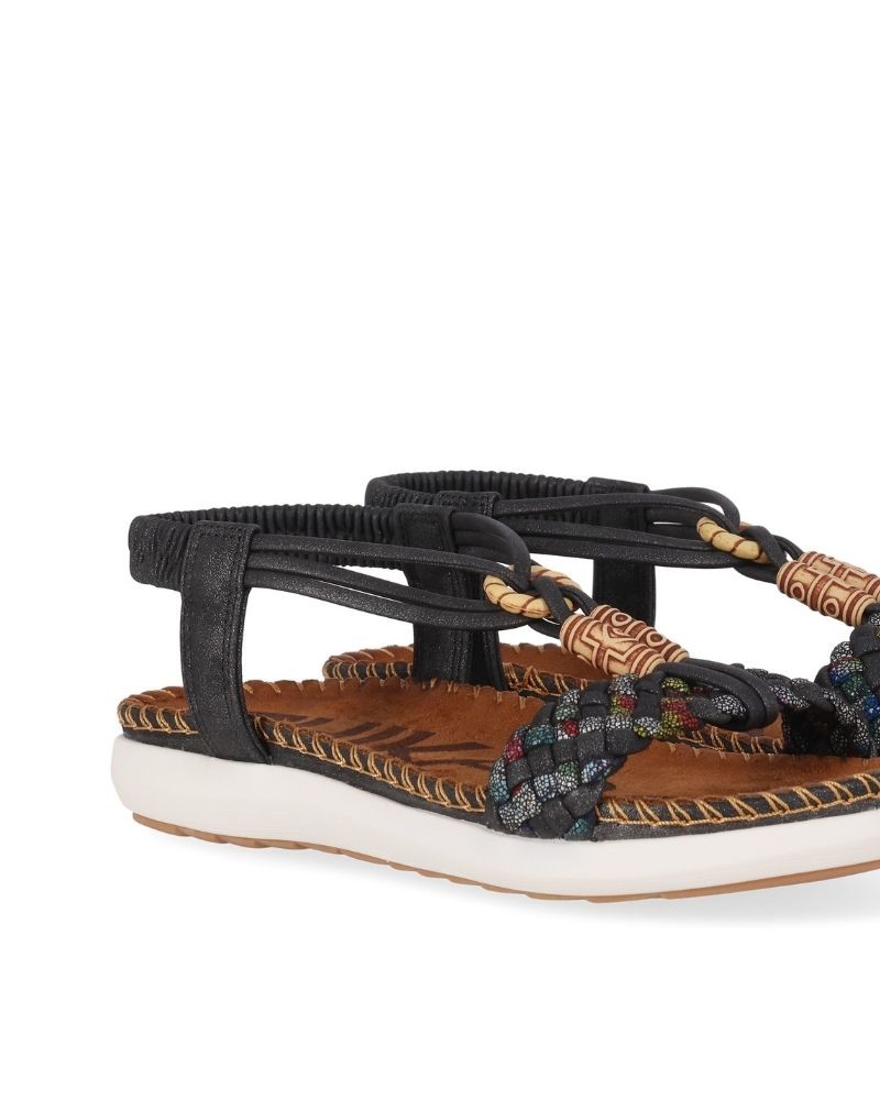  Sandalias Abiertas Mujer CHIKA 10 Negro CANELON MK 03
