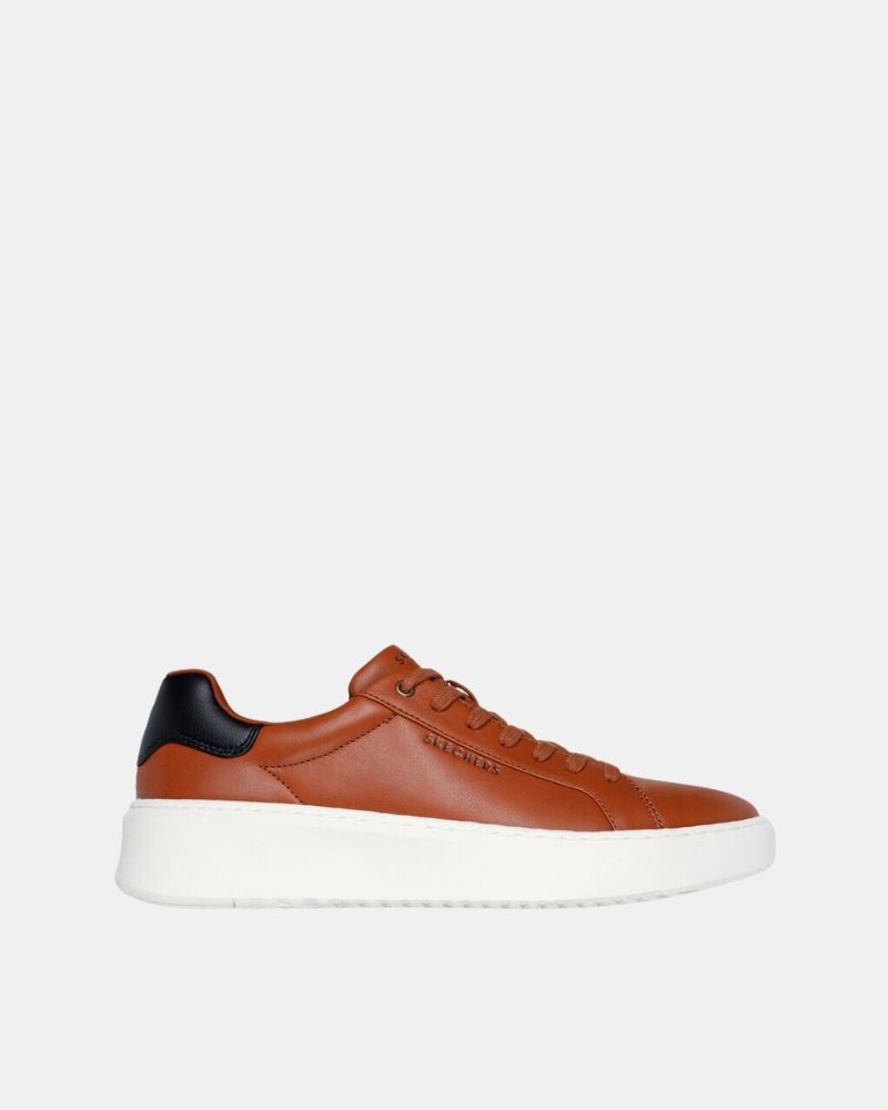 Sapatilhas Homem SKECHERS Castanho 183175 COURT BREAK SUIT SNEAKER