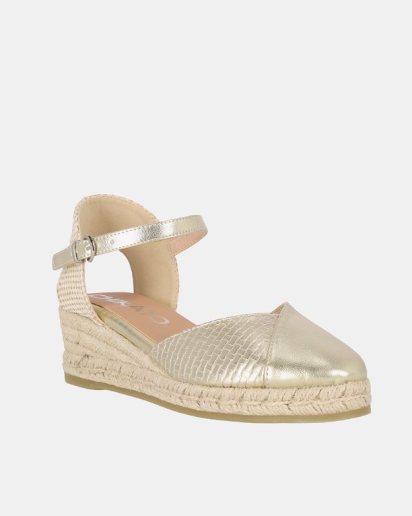  Sandalias Alpargatas Mujer CHIKA 10 Oro URSULA 04