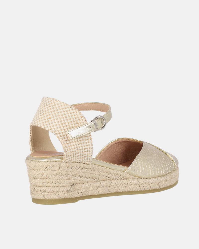  Sandalias Alpargatas Mujer CHIKA 10 Oro URSULA 04