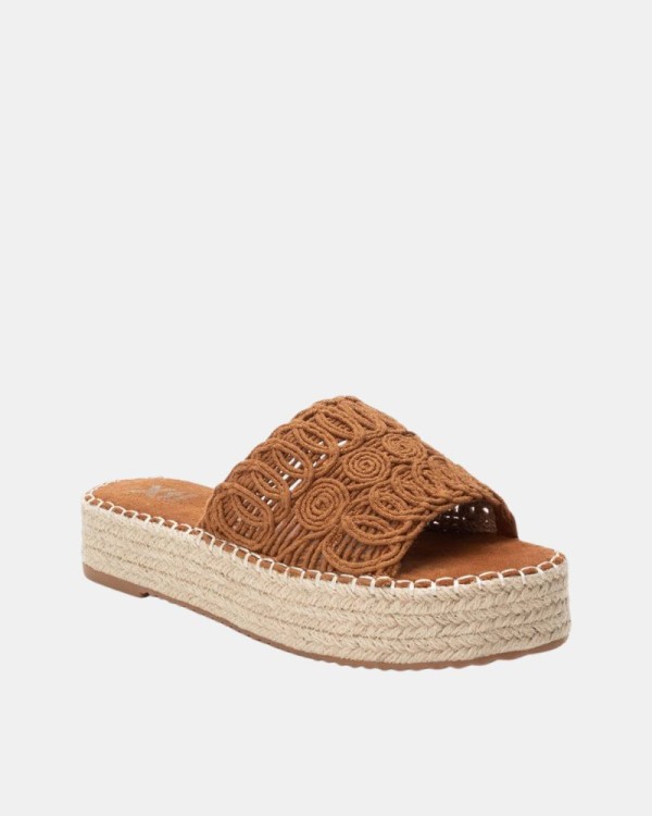  Sandalias Abiertas Rafia Mujer XTI Marrón 130332