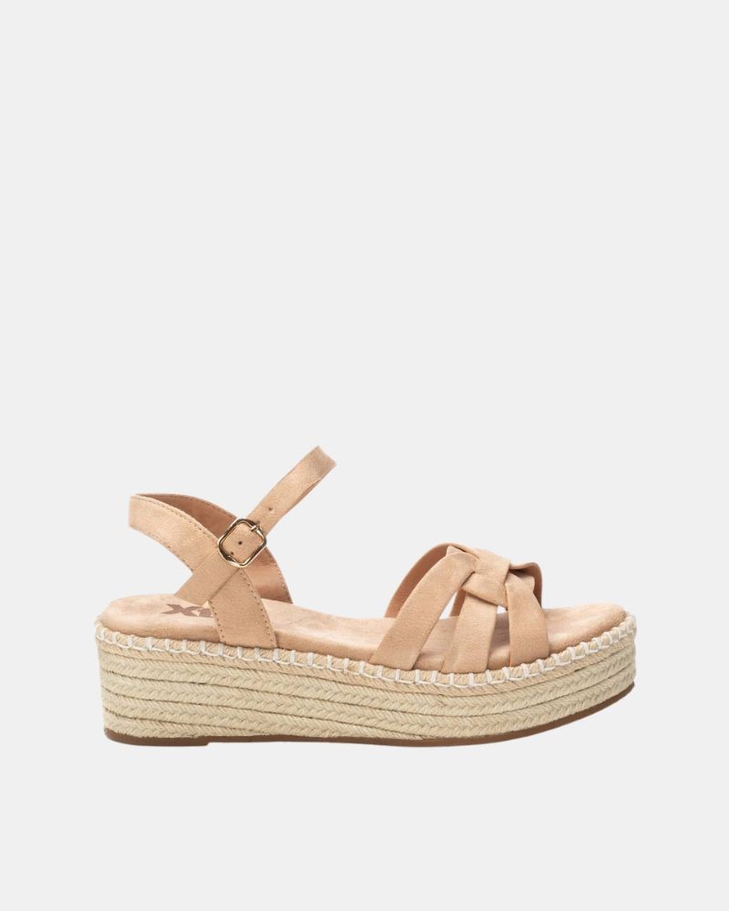  Sandalias Abiertas Rafia Mujer XTI Beige 130314