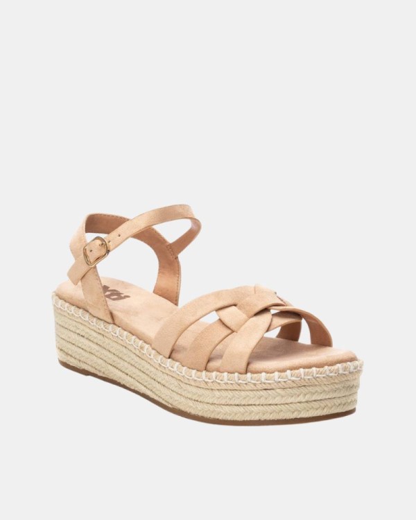 Sandalias Abertas Rafia Mulher XTI Bege 130314