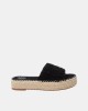  Sandalias Abiertas Rafia Mujer XTI Negro 130332