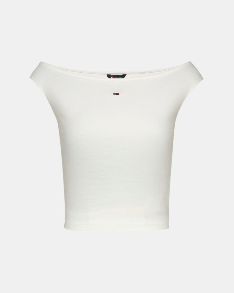 T-shirts Manga curta Mulher TOMMY HILFIGER Branco DW0DW20234