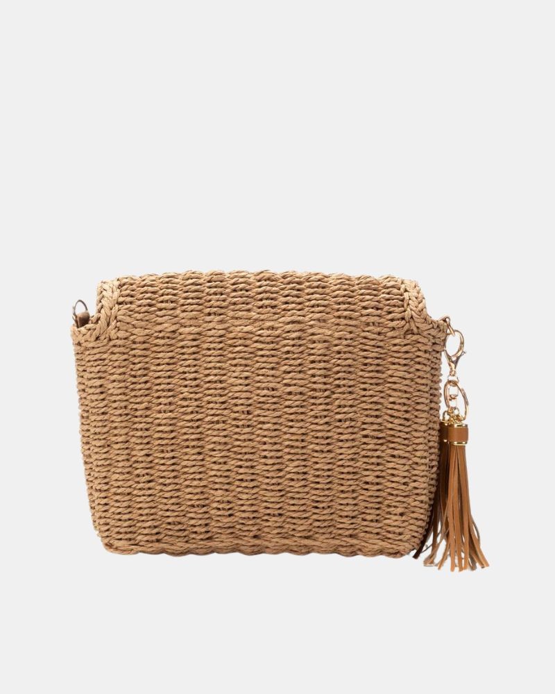 Bolsos Bandoleira de Ráfia Mulher REFRESH Taupe 183306