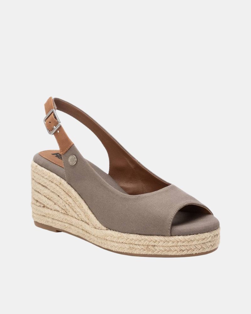 Sandálias Abertas Ráfia Mulher REFRESH Taupe 172663