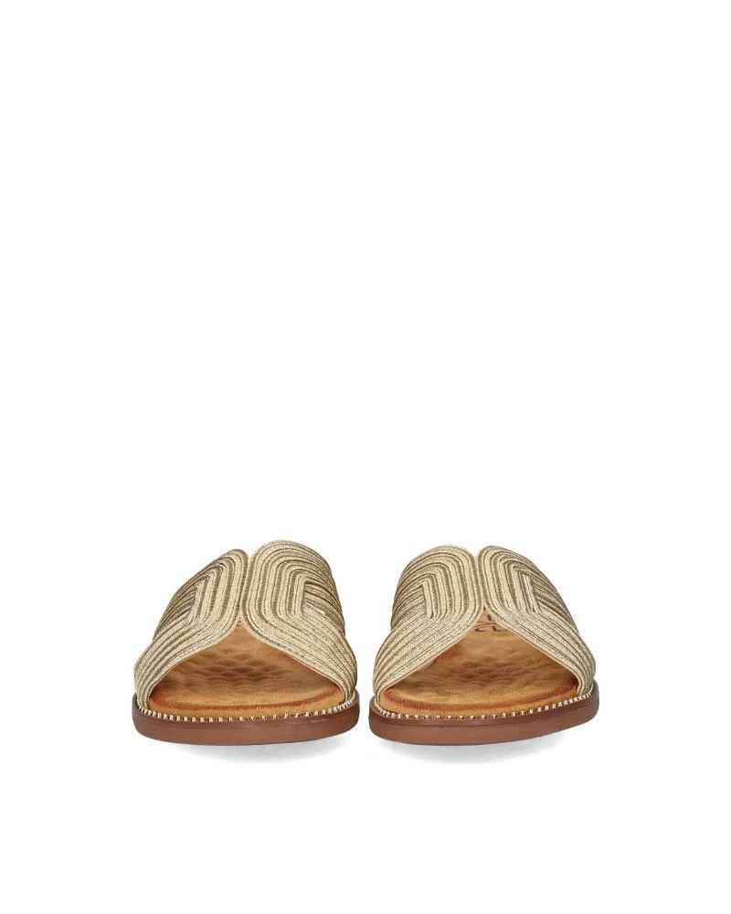  Sandalias Mujer EXE Oro ZF1982 F5