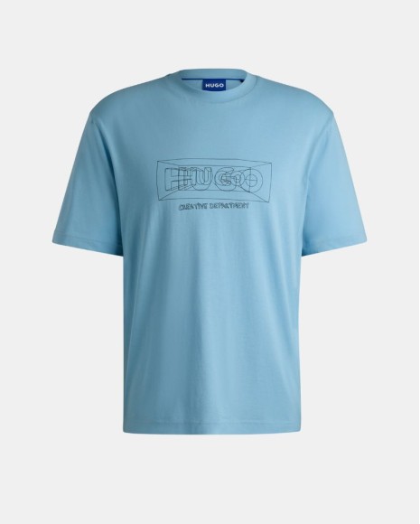  Camisetas Manga corta Hombre HUGO Azul 50532095 NUFRANCOS
