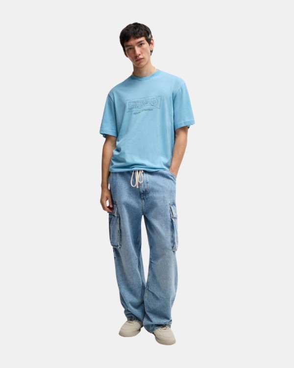 Camisetas Manga corta Hombre HUGO Azul 50532095 NUFRANCOS