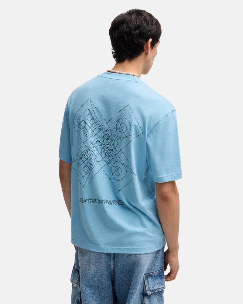  Camisetas Manga corta Hombre HUGO Azul 50532095 NUFRANCOS