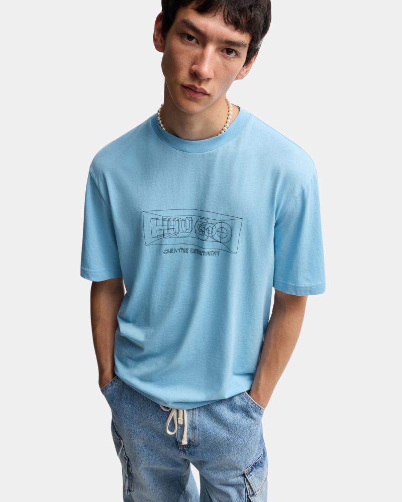  Camisetas Manga corta Hombre HUGO Azul 50532095 NUFRANCOS