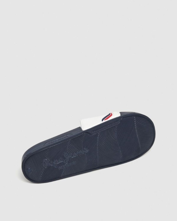  Sandalias Chancletas Hombre PEPE JEANS Blanco PMS70160 SLIDER ORIGIN M