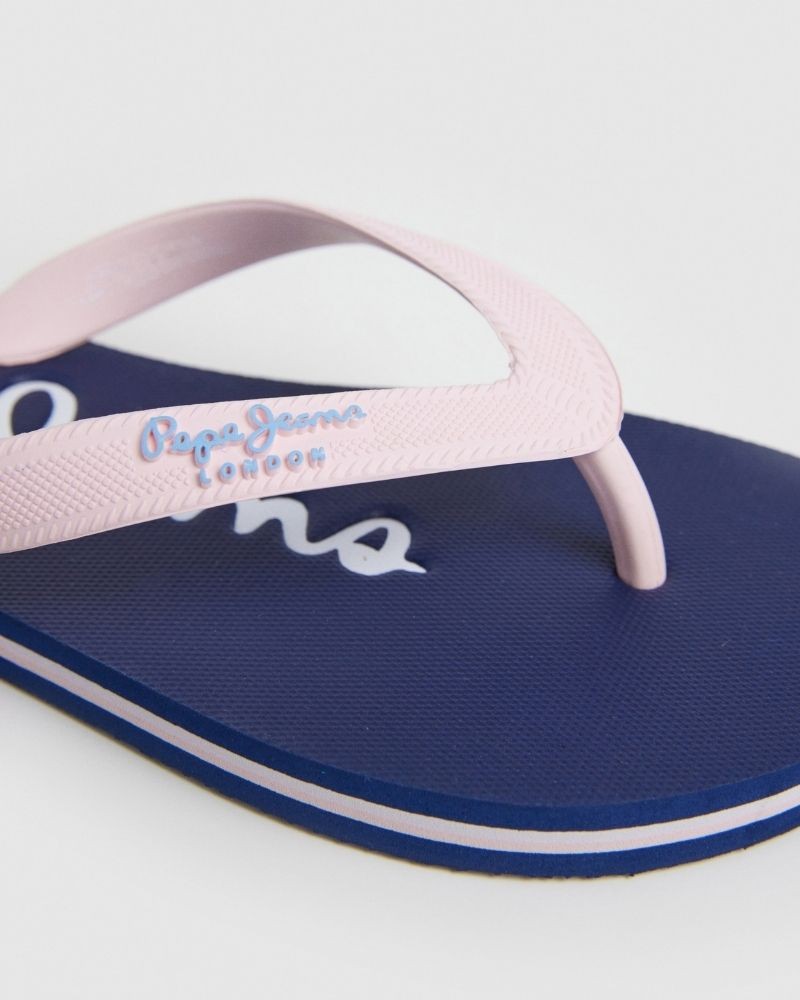  Sandalias Chancletas Mujer PEPE JEANS Rosa PLS70124 BAY BEACH BRAND