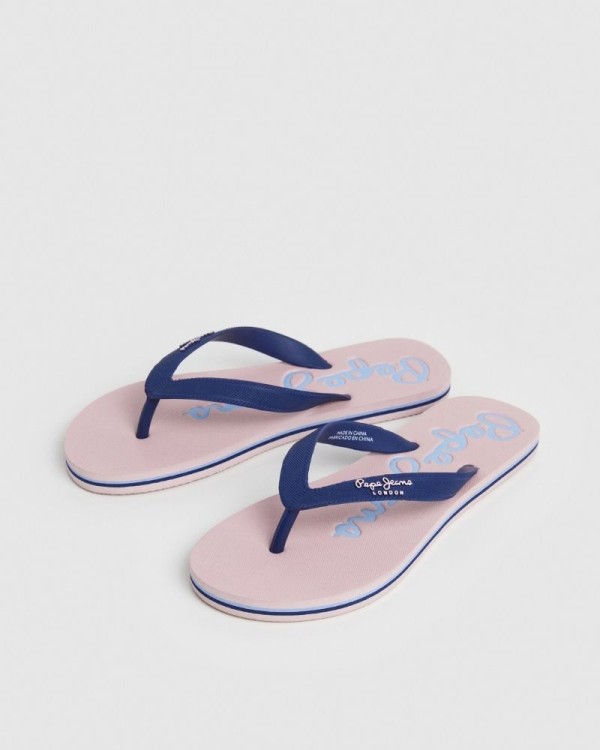  Sandalias Chancletas Mujer PEPE JEANS Azul PLS70124 BAY BEACH BRAND