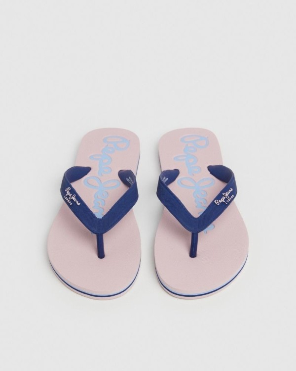  Sandalias Chancletas Mujer PEPE JEANS Azul PLS70124 BAY BEACH BRAND