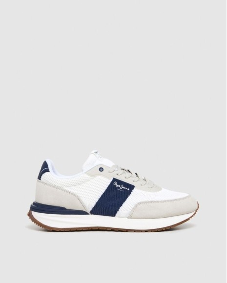 Sapatilhas Baixas Homem PEPE JEANS Branco PMS60039 BUSTER KNIT M