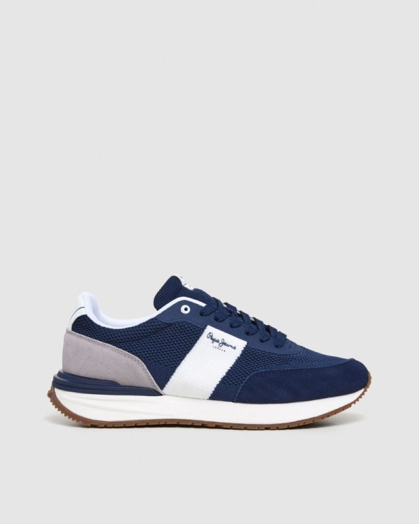 Sapatilhas Baixas Homem PEPE JEANS Azul PMS60039 BUSTER KNIT M