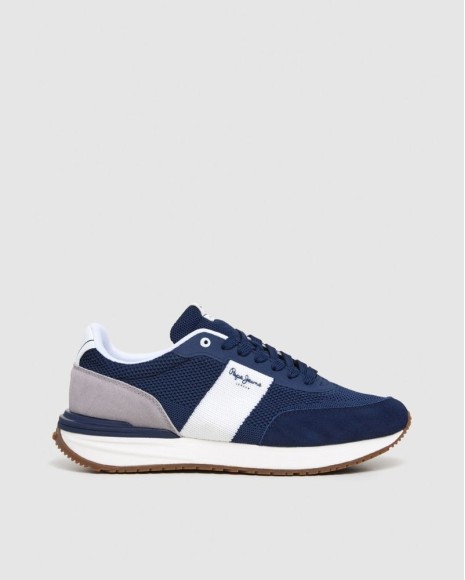  Zapatillas Bajas Hombre PEPE JEANS Azul PMS60039 BUSTER KNIT M