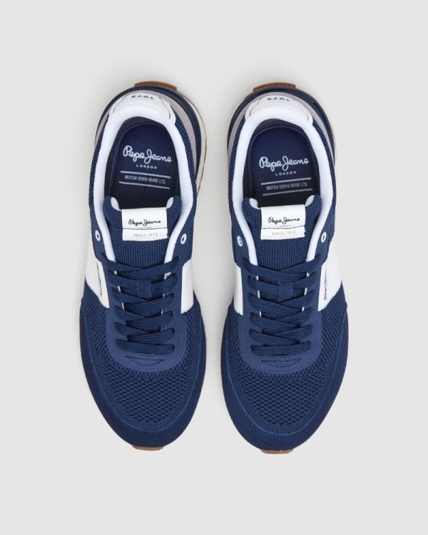Sapatilhas Baixas Homem PEPE JEANS Azul PMS60039 BUSTER KNIT M