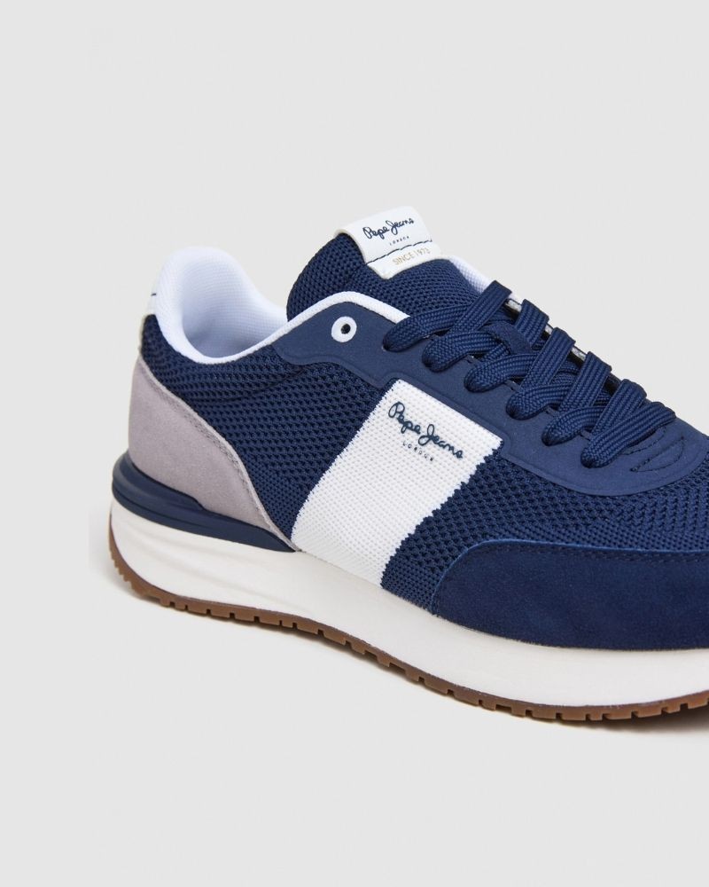Sapatilhas Baixas Homem PEPE JEANS Azul PMS60039 BUSTER KNIT M