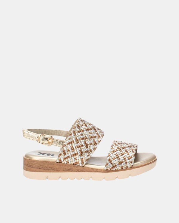  Sandalias Abiertas Mujer XTI Oro 143948
