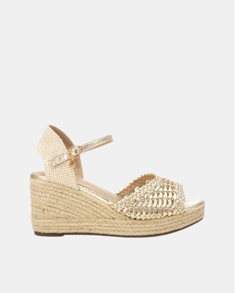  Sandalias Rafia Mujer XTI Oro 143975