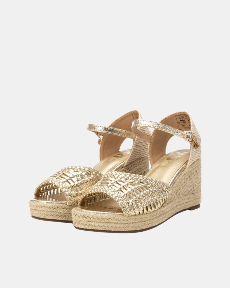  Sandalias Rafia Mujer XTI Oro 143975