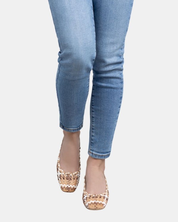  Sandalias Bailarinas Mujer CARMELA Beige 162185