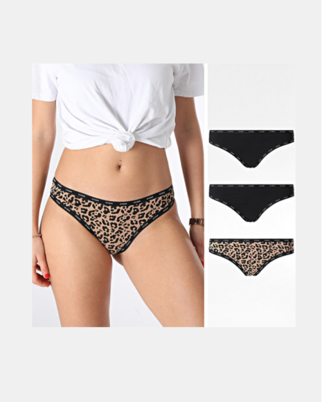 Roupa Interior Parte de Baixo Mulher GUESS Preto O4GG24 K6YW1 PRINTED BASIC THONG
