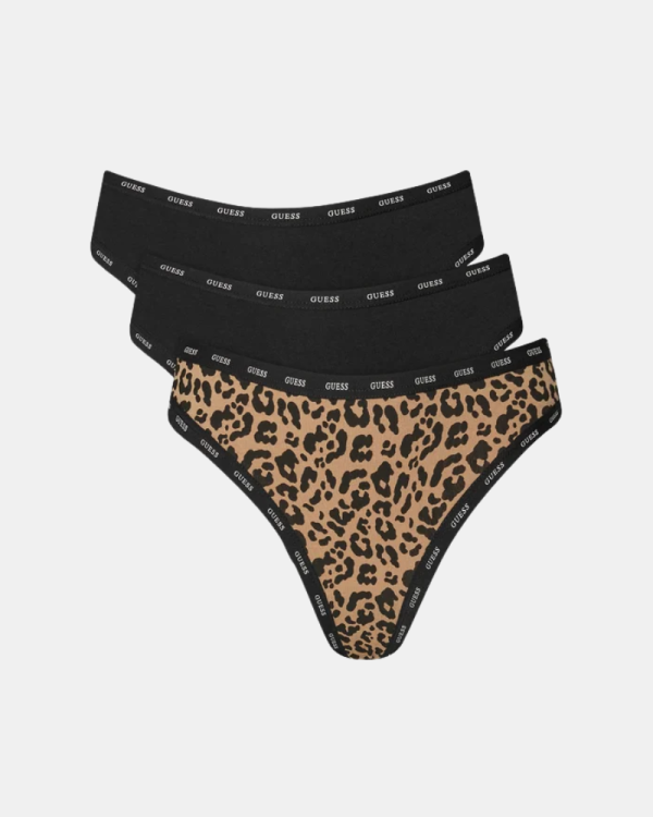  Ropa interior Partes de abajo Mujer GUESS Negro O4GG24 K6YW1 PRINTED BASIC THONG