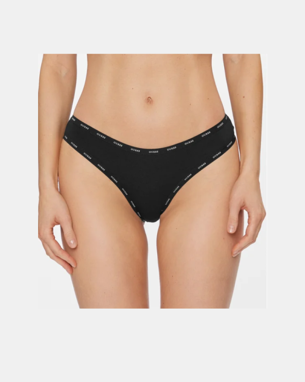  Ropa interior Partes de abajo Mujer GUESS Negro O4GG24 K6YW1 PRINTED BASIC THONG