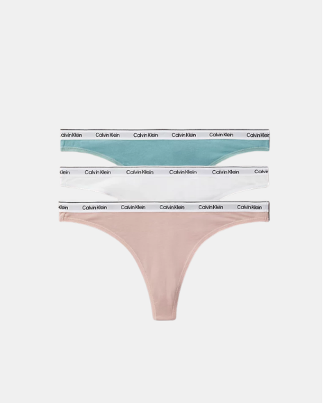 Roupa Interior Parte de Baixo Mulher CALVIN KLEIN Multicolor 000QD5209EPYM THONG 3PK