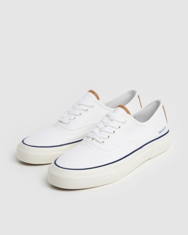 Sapatilhas Baixas Homem HACKETT Branco HMS21480 BLAKE SMART