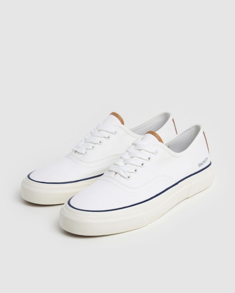 Sapatilhas Baixas Homem HACKETT Branco HMS21480 BLAKE SMART