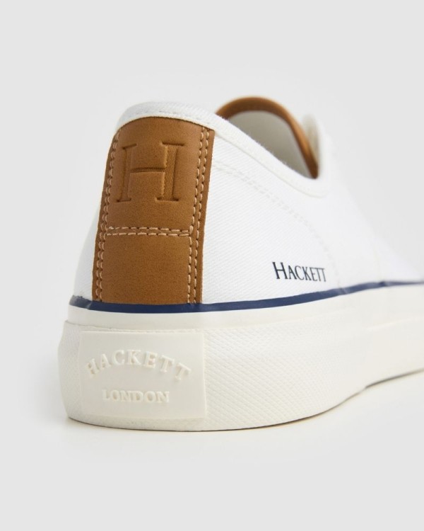 Sapatilhas Baixas Homem HACKETT Branco HMS21480 BLAKE SMART