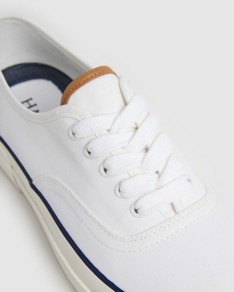Sapatilhas Baixas Homem HACKETT Branco HMS21480 BLAKE SMART