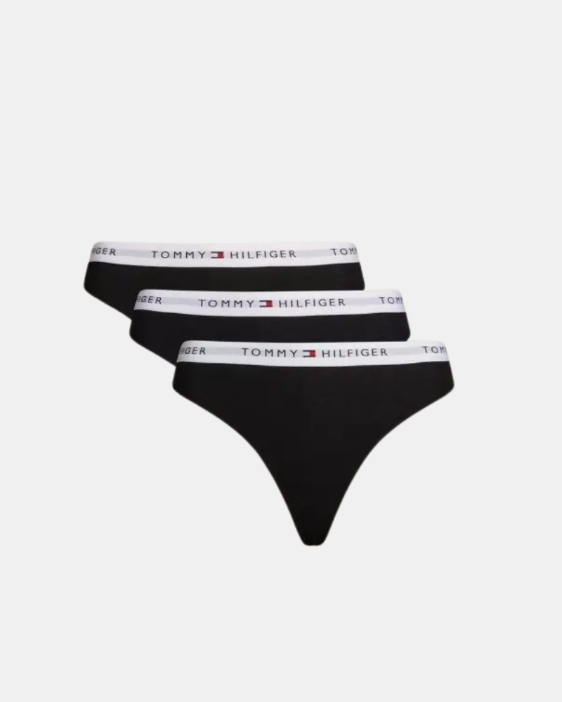  Ropa interior Boxer Mujer TOMMY HILFIGER Negro UW0UW055300SI 3 PACK THONG