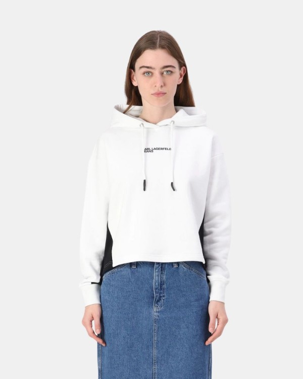 Casacos com Capuz Hoodie Mulher Karl Lagerfeld Branco A1W20017