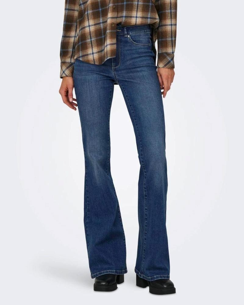  Pantalones Mujer ONLY Azul 15318462 ONLROSE HW RETRO FLARED